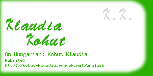 klaudia kohut business card
